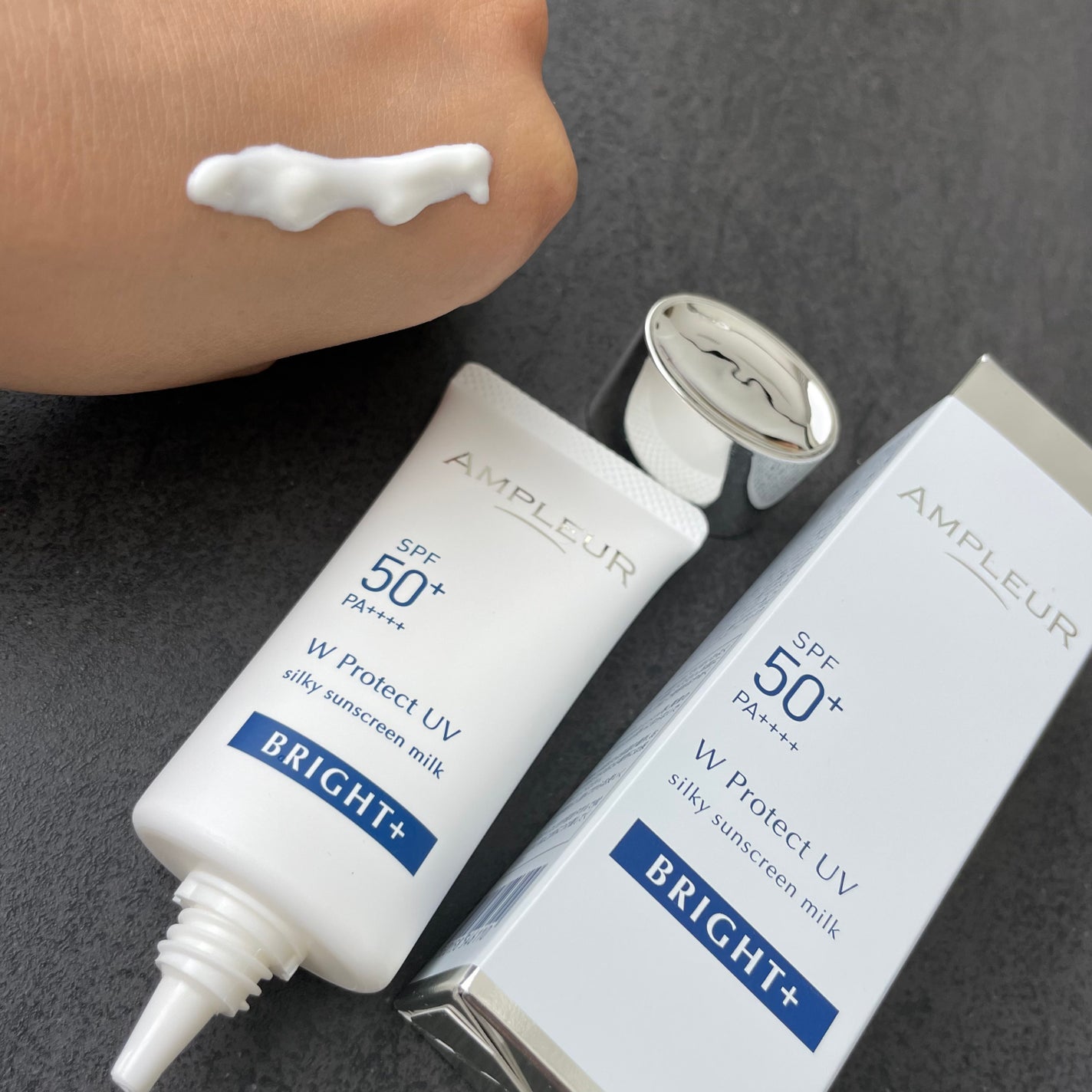 アンプルール WプロテクトUV ブライト+/アンプルール/日焼け止めミルクを使ったクチコミ(1枚目)