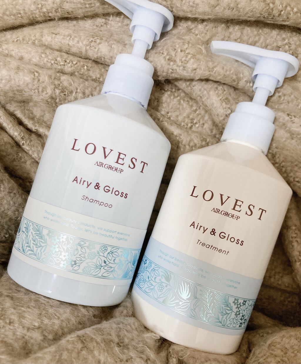 エアリーアンドグロス シャンプー／トリートメント /LOVEST by air Salon Quality Hair Care/市販シャンプーを使ったクチコミ（1枚目）