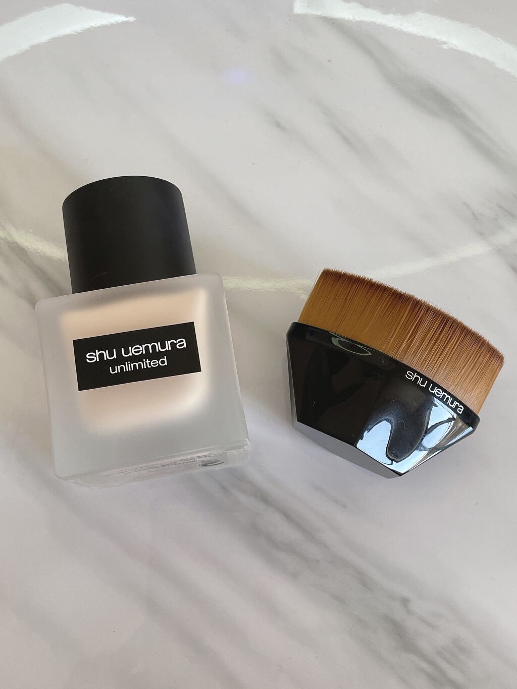 ペタル 55 ファンデーション ブラシ/shu uemura/メイクブラシを使ったクチコミ(1枚目)