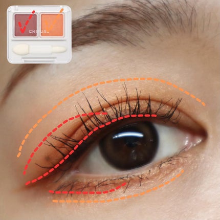 ツイン カラー アイシャドウ/ちふれ/アイシャドウパレットを使ったクチコミ(6枚目)