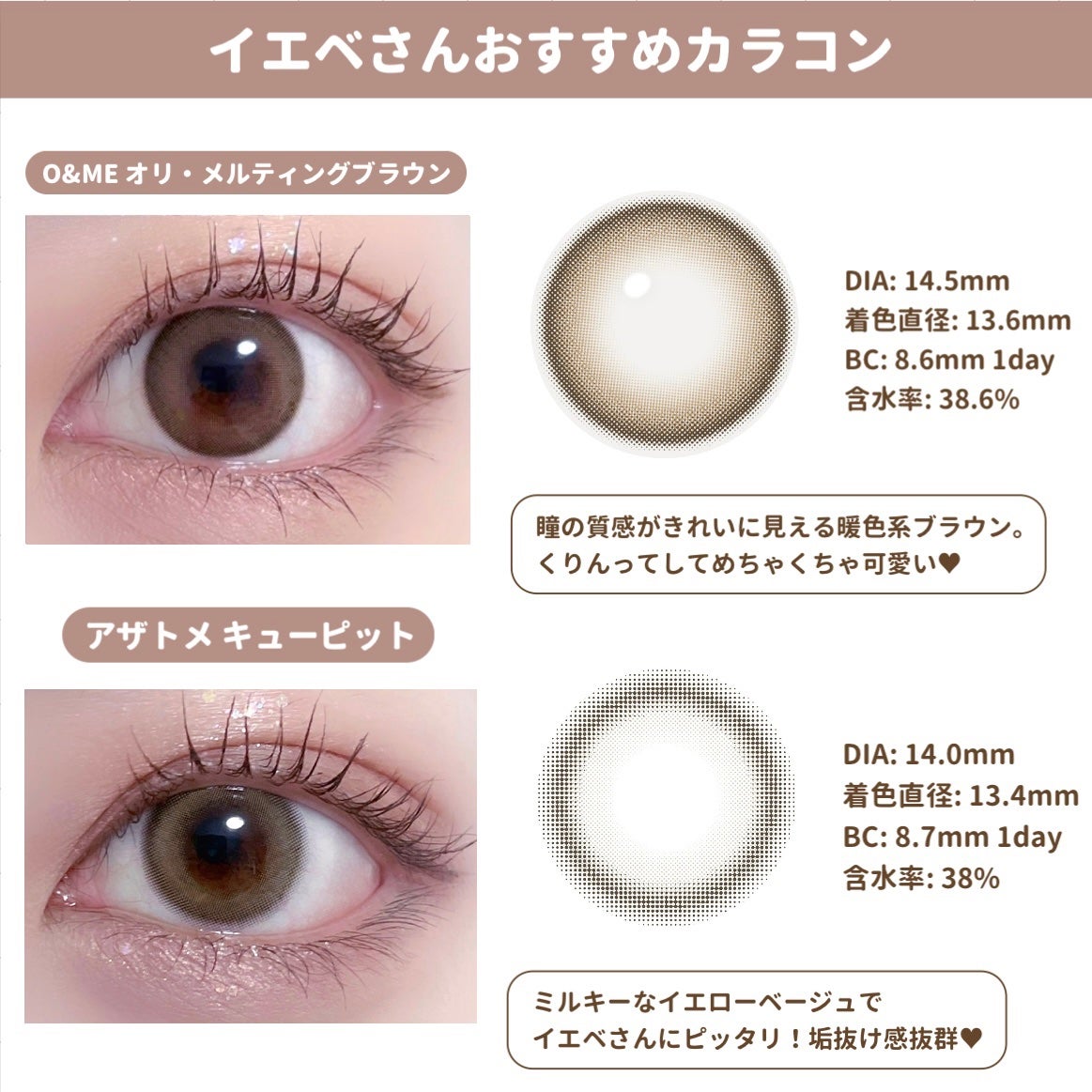 LARME MELTY SERIES(ラルムメルティシリーズ)/LARME/カラーコンタクトレンズを使ったクチコミ(2枚目)