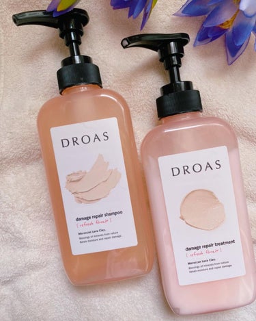 DROAS ダメージリペアシャンプー／トリートメントのクチコミ「🎀DROAS
ダメージケアシャンプー&リペアトリートメント

✨泡立ちがとても良いシャンプー♪.....」（1枚目）