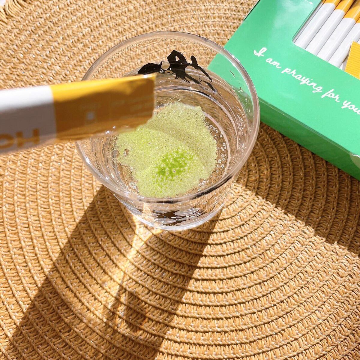 グリーン ファイバー ハニーレモン/Happy Green/ドリンクを使ったクチコミ(4枚目)