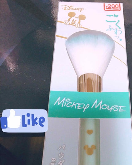 ごくふわっ ミッキーブラシ/DAISO/メイクブラシを使ったクチコミ(3枚目)