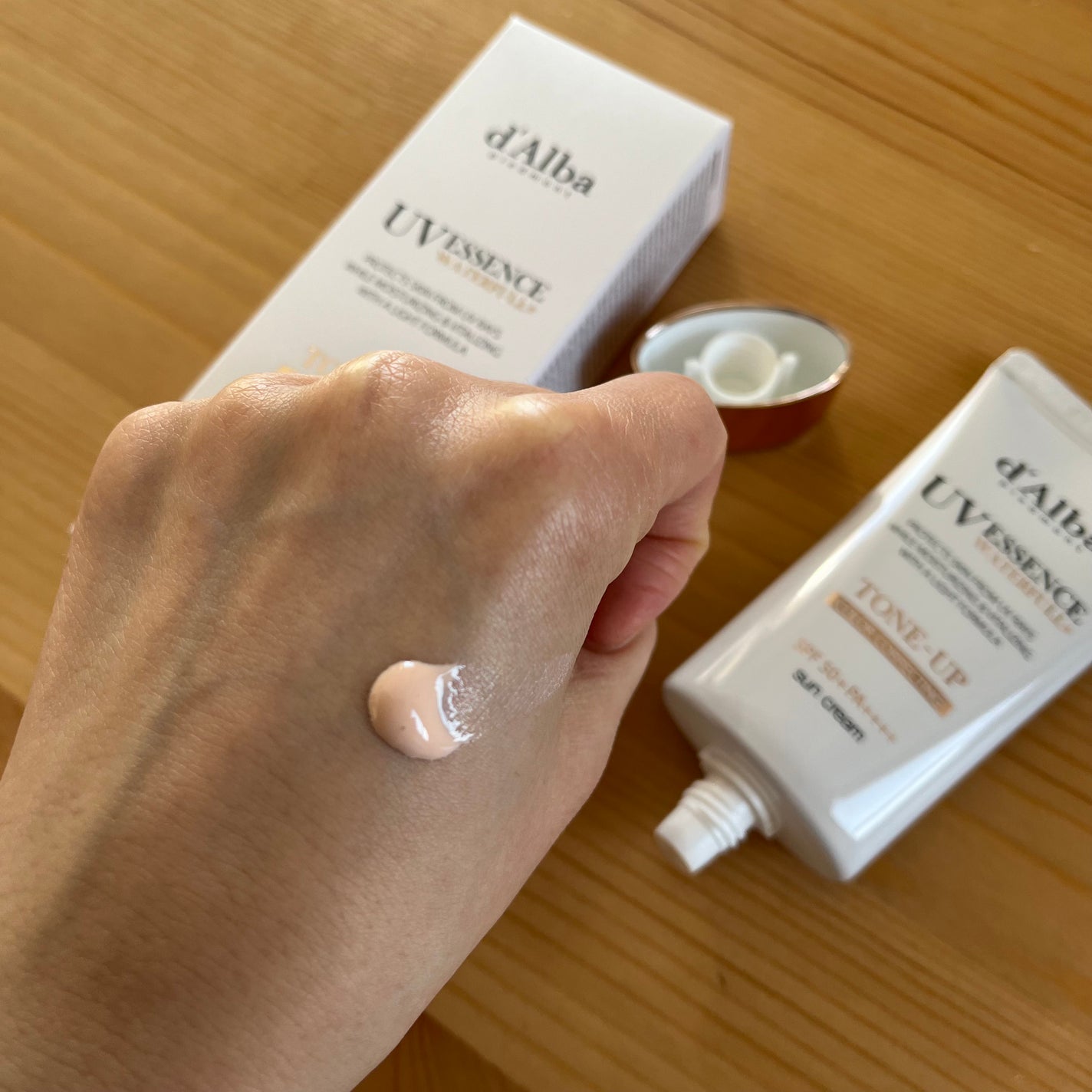 ウォータフルトーンアップサンクリーム/ダルバ/日焼け止めクリームを使ったクチコミ(2枚目)