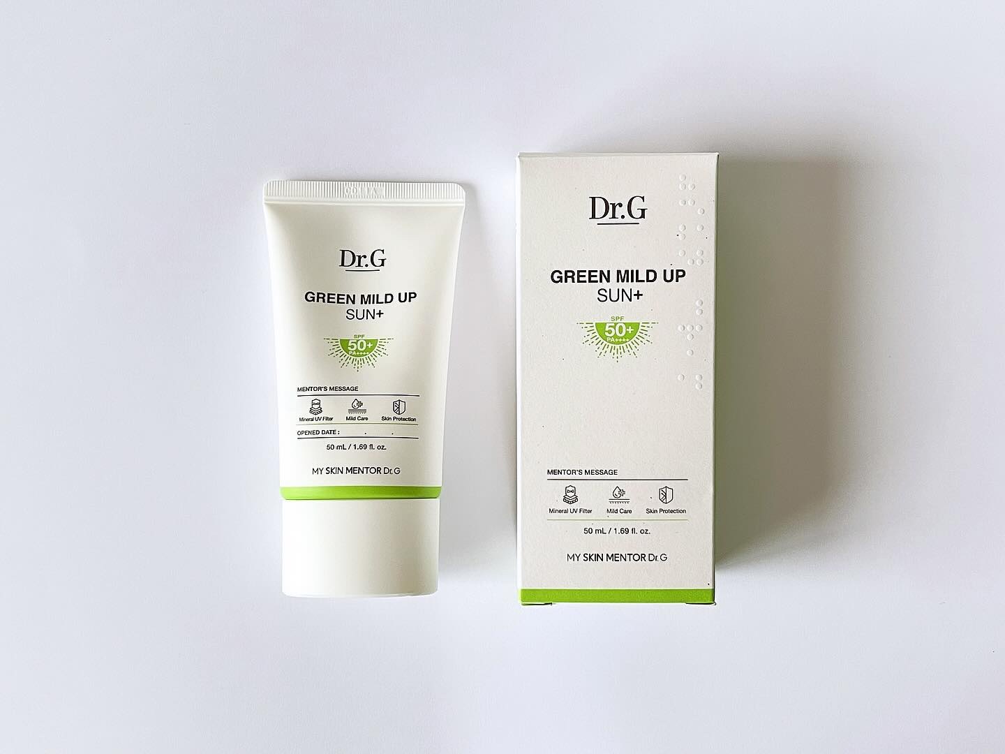 グリーンマイルドアップサンプラス/Dr.G/日焼け止めクリームを使ったクチコミ（1枚目）