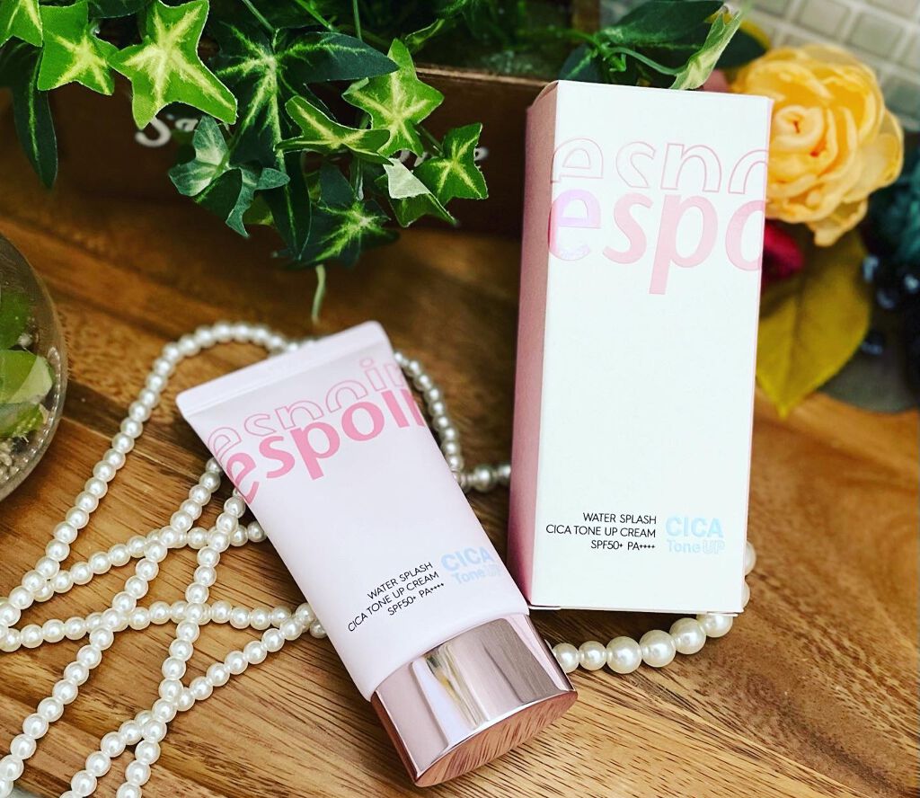 ウォータースプラッシュシカトーンアップクリーム/espoir/化粧下地を使ったクチコミ（1枚目）