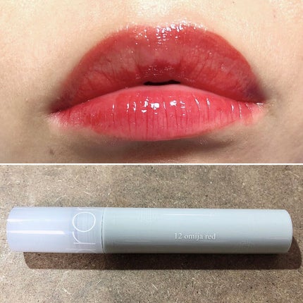 グラスティングウォーターティント 韓服エディション #12 omija red/rom&nd/リップティントを使ったクチコミ(1枚目)