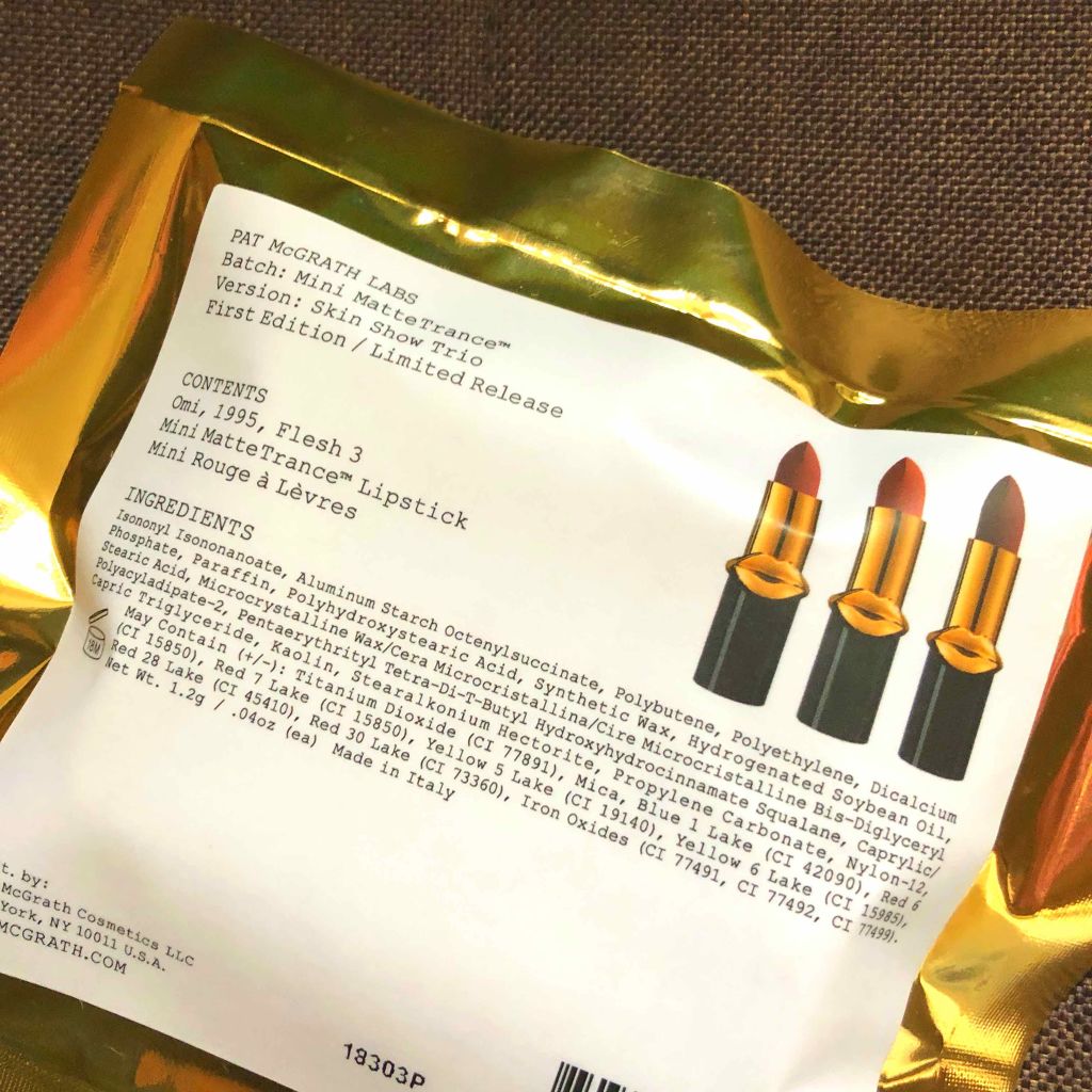 Mini MatteTrance Lipstick Trio/PAT McGRATH LABS/口紅を使ったクチコミ(2枚目)