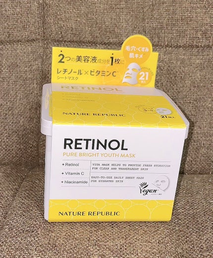 キューブマスク レチノール/ネイチャーリパブリック/シートマスク・パックを使ったクチコミ(1枚目)