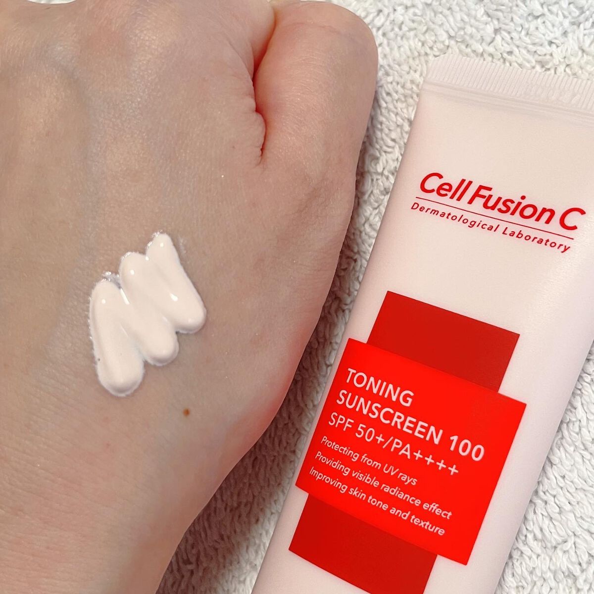 トーニングサンスクリーン100/Cell Fusion C(セルフュージョンシー)/日焼け止めクリームを使ったクチコミ(2枚目)