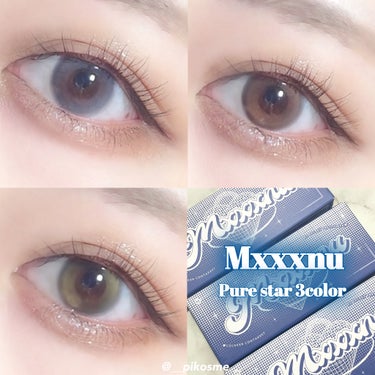 Mxxxnu Mxxxnu 1month pure starのクチコミ「儚い月あかりのようなうるうるカラコン- ̗̀🌙  ̖́-

𝕋𝕙𝕒𝕟𝕜 𝕪𝕠𝕦 ❤︎" GIF.....」（1枚目）