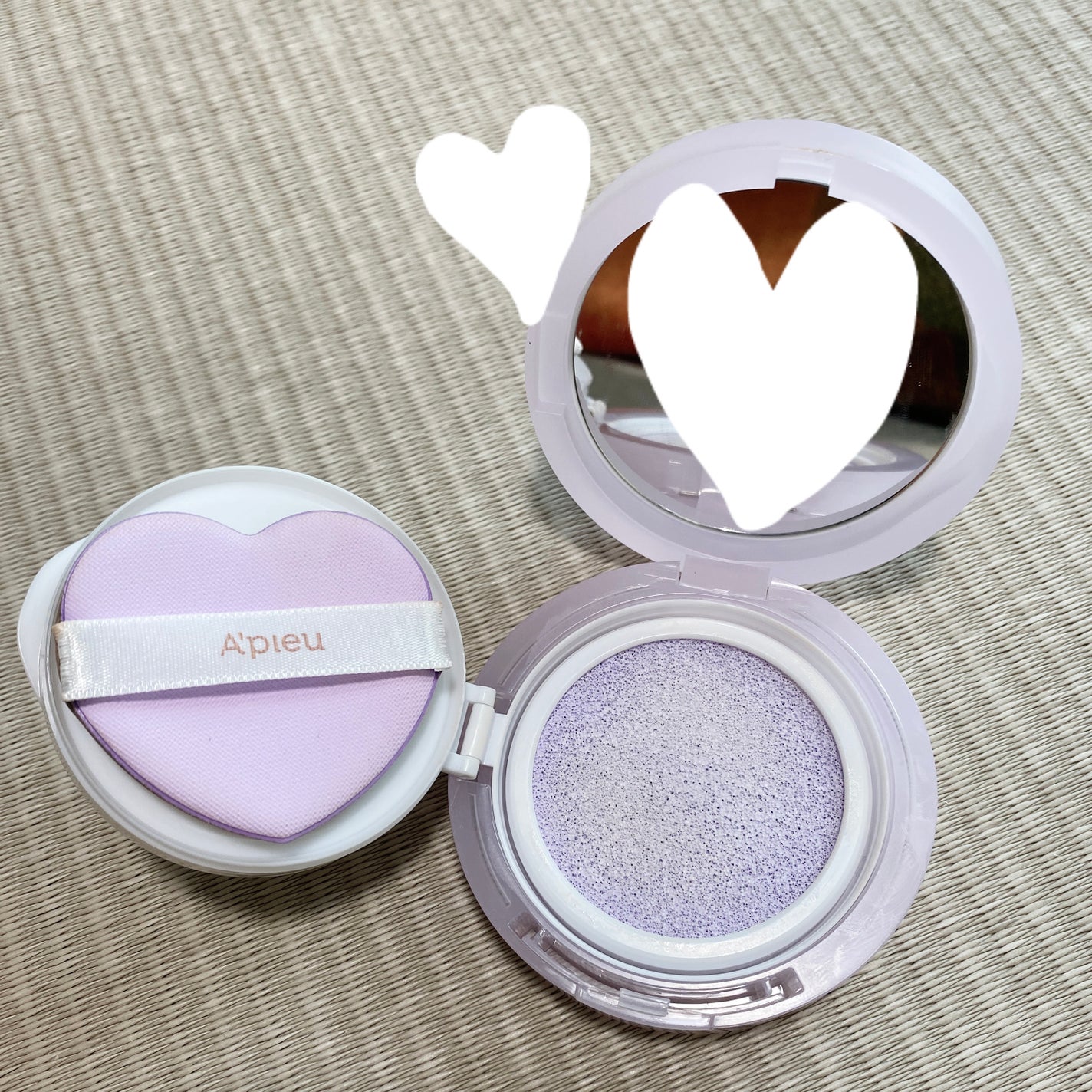 ウォーターロックサラサラパクト(ラベンダー)/A’pieu/フェイスパウダーを使ったクチコミ(1枚目)