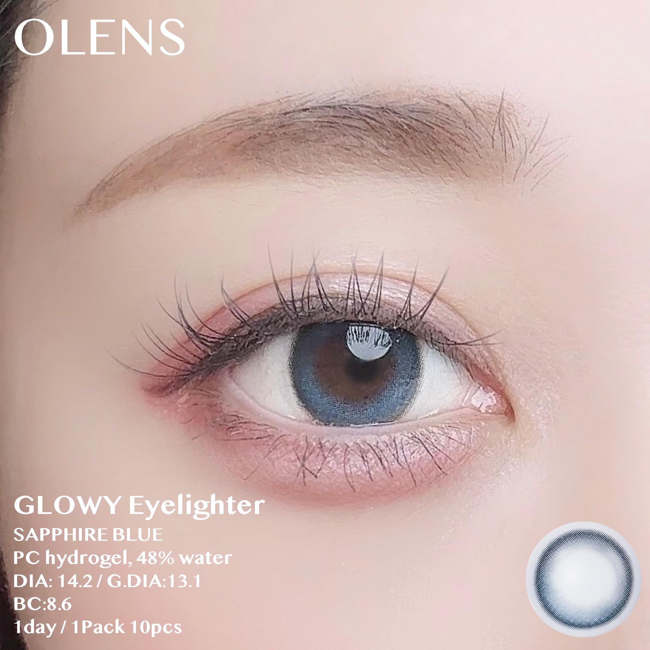 Glowy 1day/OLENS/ワンデー（１DAY）カラコンを使ったクチコミ（3枚目）