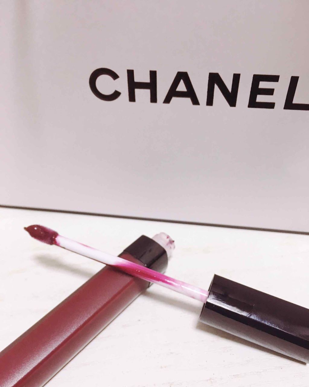 ルージュ ココ リップ ブラッシュ 420	バーニング ベリー/CHANEL/口紅を使ったクチコミ（2枚目）