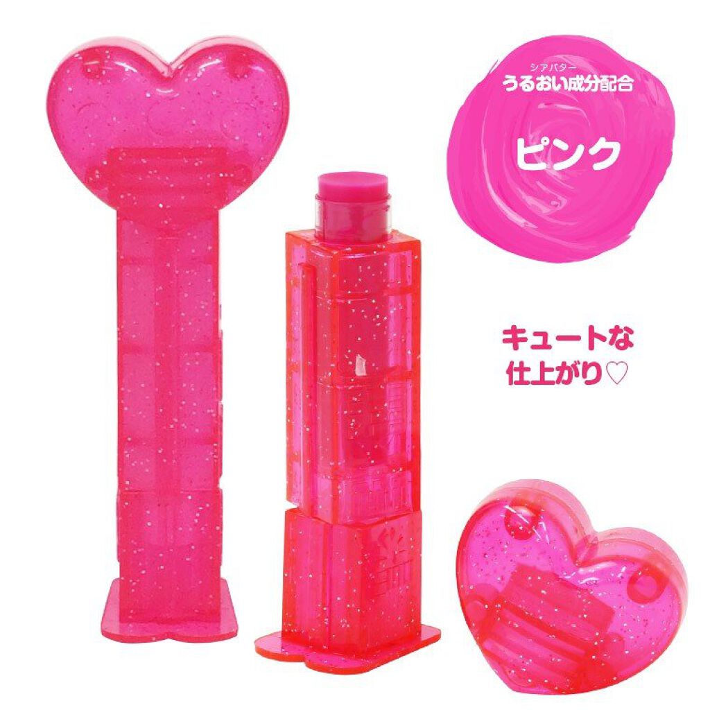 PEZリップクリームカラースケルトン シースルーピンク