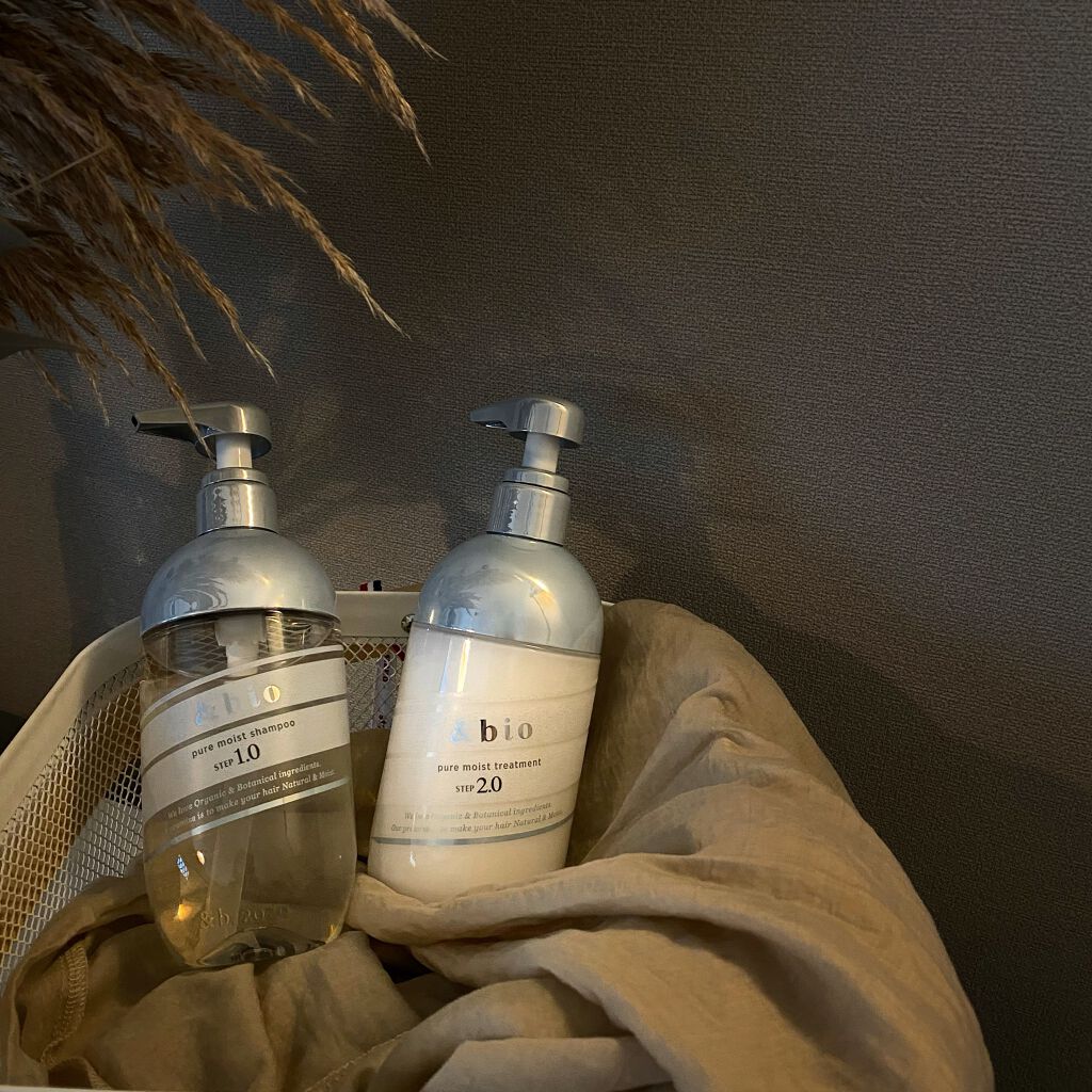 ピュアモイスト シャンプー 1.0／ヘアトリートメント 2.0/&bio/市販シャンプーを使ったクチコミ（1枚目）