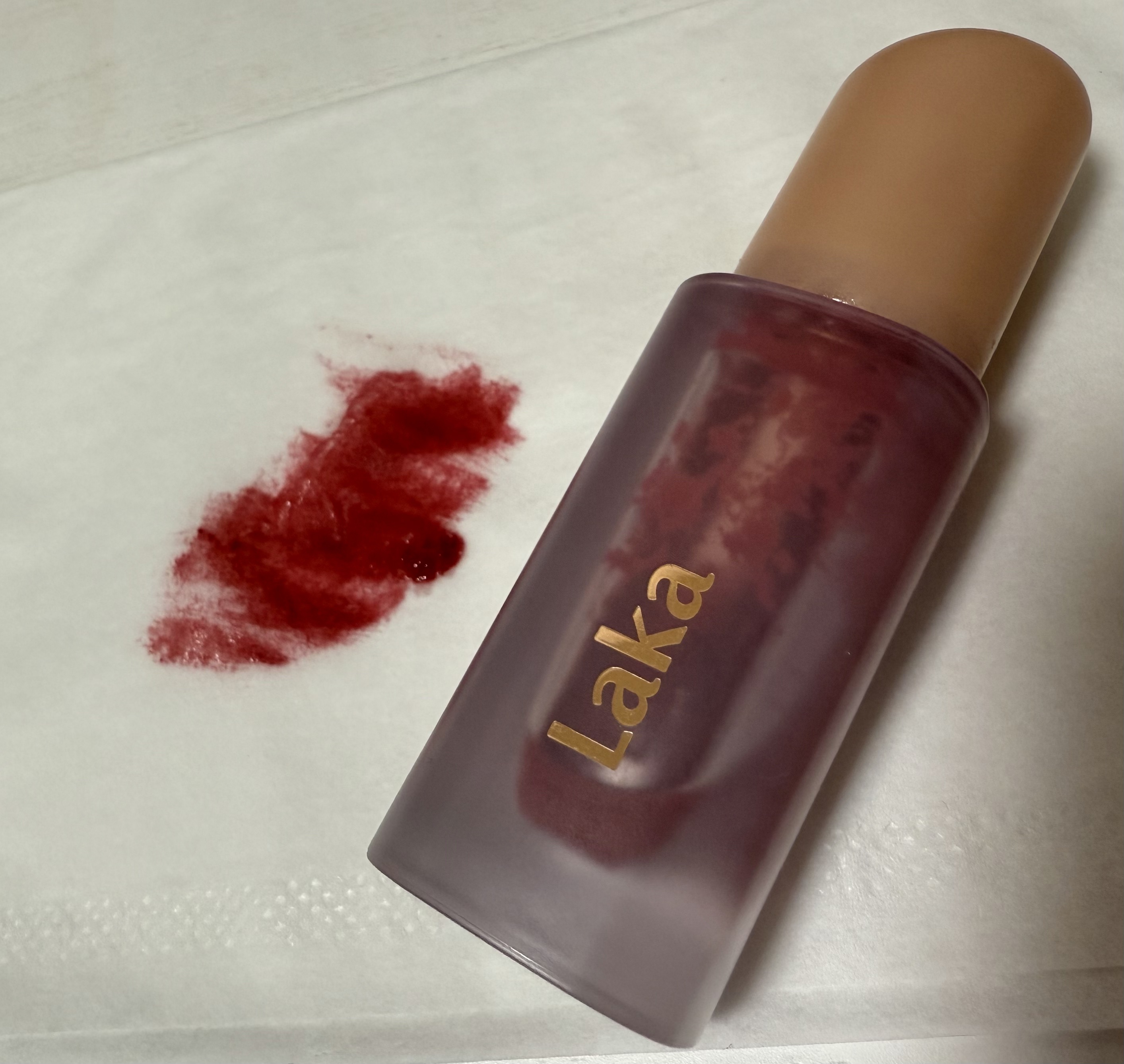 フルーティーグラムティント 113 プレジャー/Laka/リップティントを使ったクチコミ（1枚目）