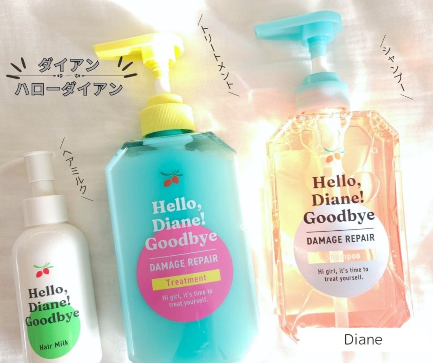 ハローダイアン グッバイ ダメージリペア シャンプー/トリートメント/ダイアン/市販シャンプーを使ったクチコミ(1枚目)