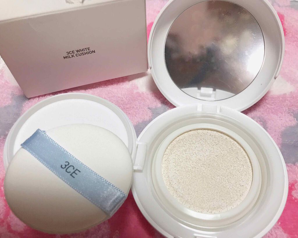 WHITE MILK CUSHION/3CE/クッションファンデーションを使ったクチコミ(2枚目)