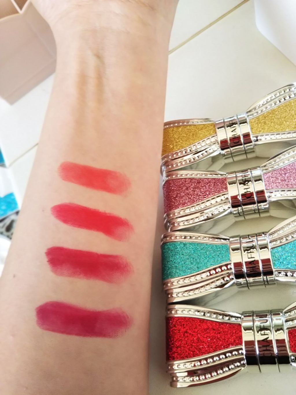 chaffle リボンリップ/Qoo10/口紅を使ったクチコミ（2枚目）