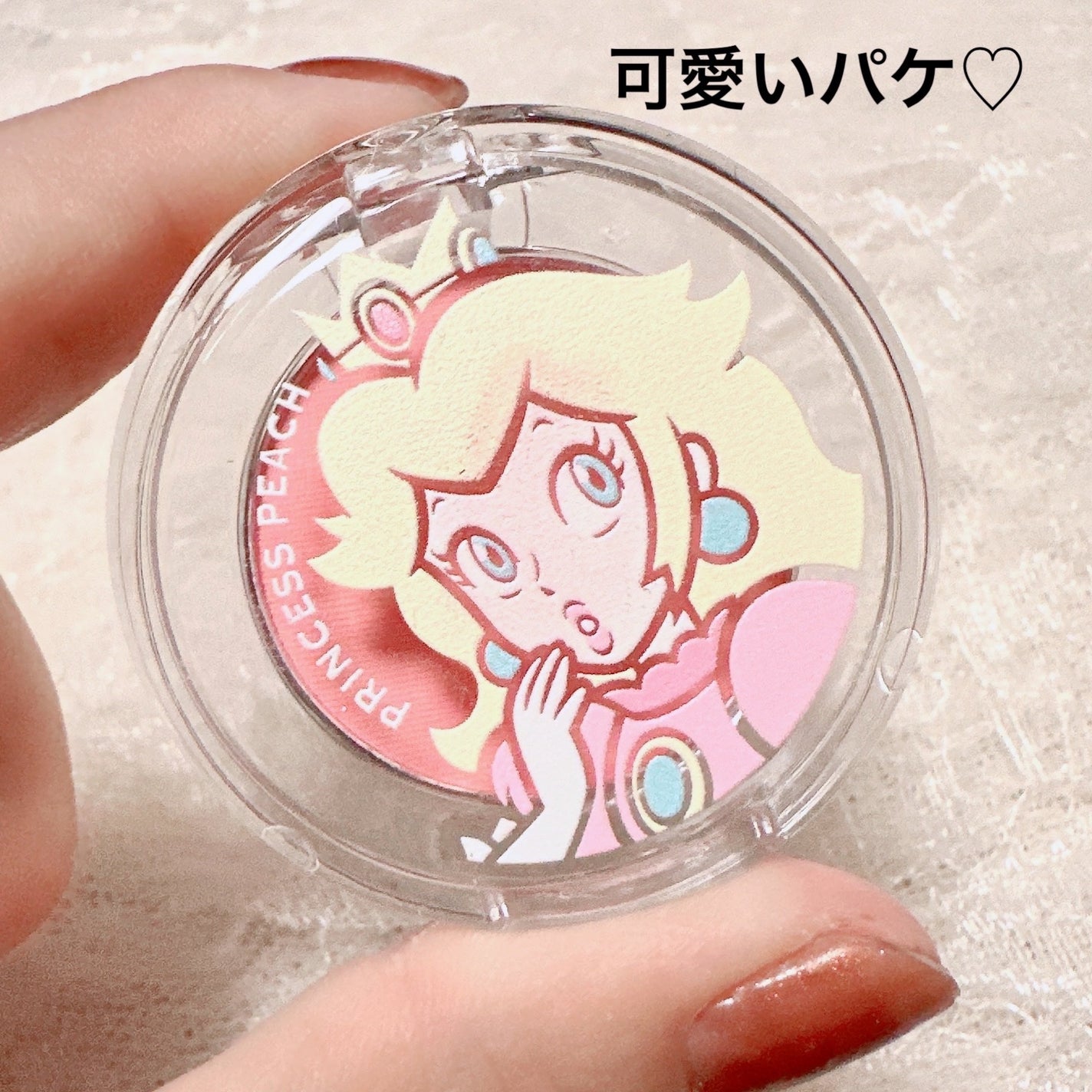 スーパーマリオ ピーチ姫 フェイス&アイカラー (パウダータイプ)/クレアボーテ/単色アイシャドウを使ったクチコミ(2枚目)