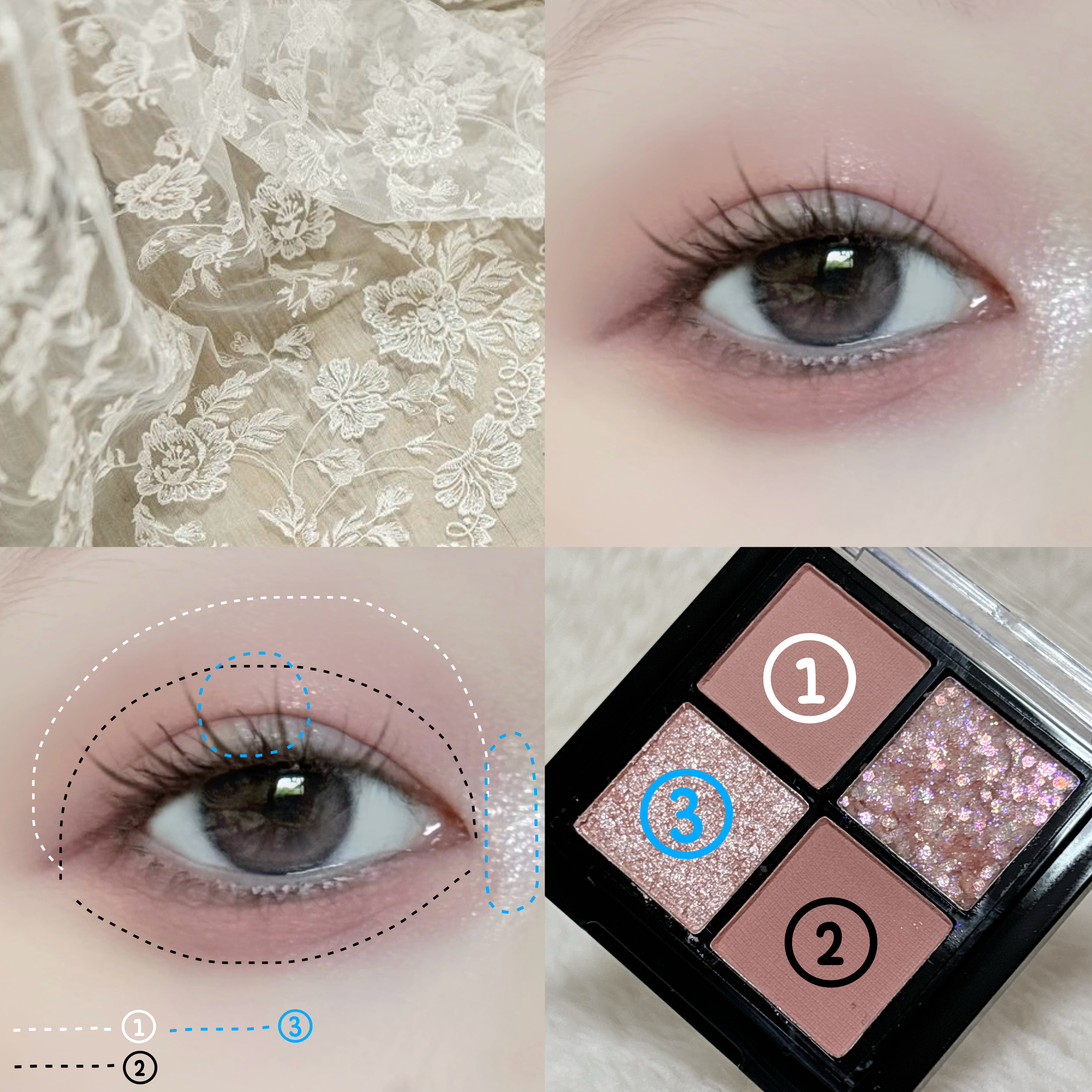 ＵＧＴ　ドリームアイシャドウパレット/U R GLAM/アイシャドウパレットを使ったクチコミ（3枚目）