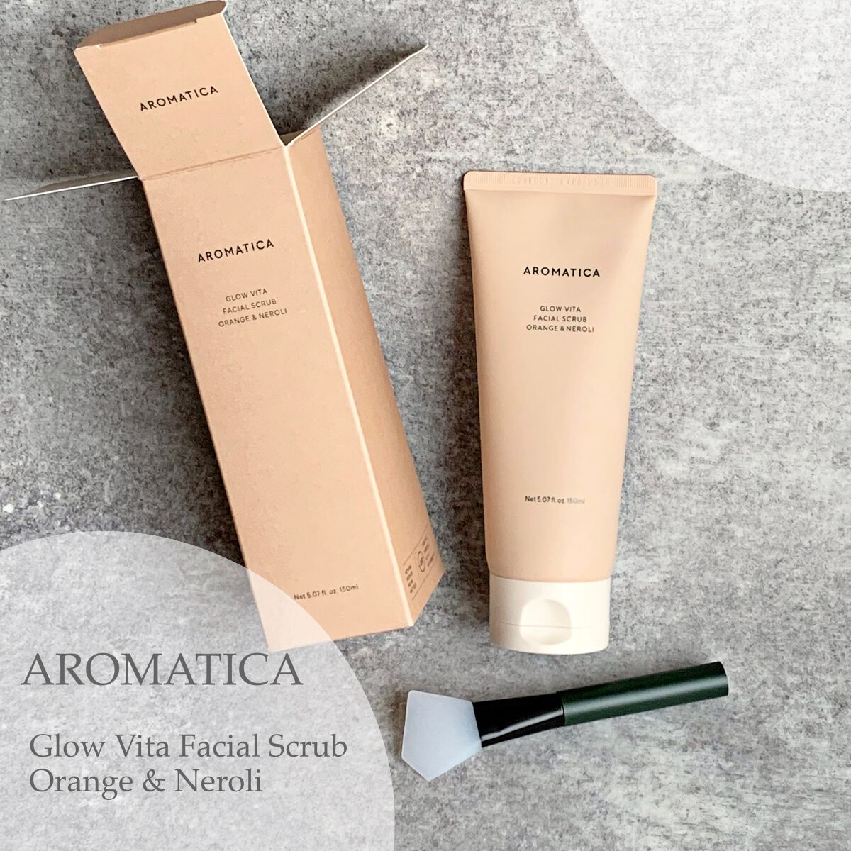 グロービタ フェイシャルスクラブ オレンジ＆ネロリ/AROMATICA/スクラブ・ゴマージュを使ったクチコミ（1枚目）