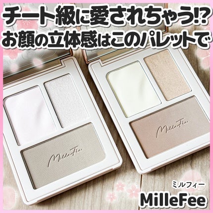チート顔コントゥアパレット/MilleFée/パウダーハイライトを使ったクチコミ(1枚目)