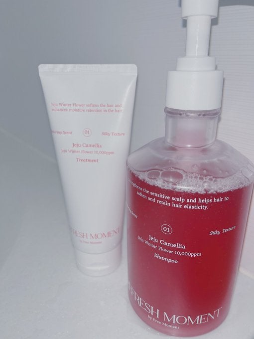 リフレッシュモーメントパフュームシャンプー/トリートメント Jeju Camellia/Free Moment /市販シャンプーを使ったクチコミ(1枚目)