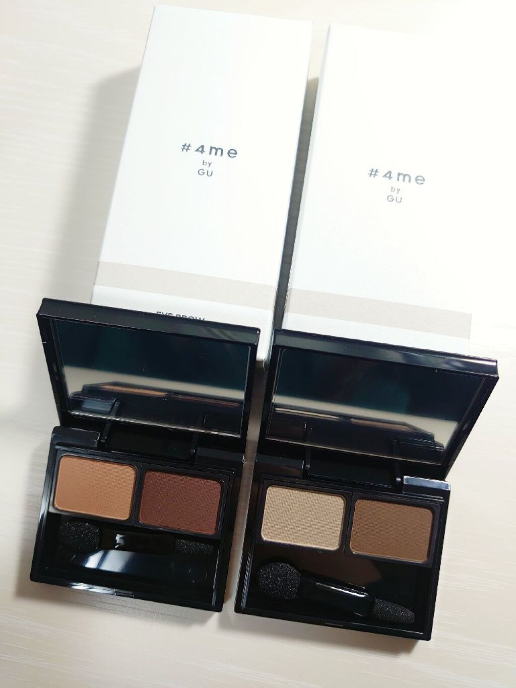 アイブロウパウダー 37 BROWN/#4me by GU/パウダーアイブロウを使ったクチコミ（2枚目）