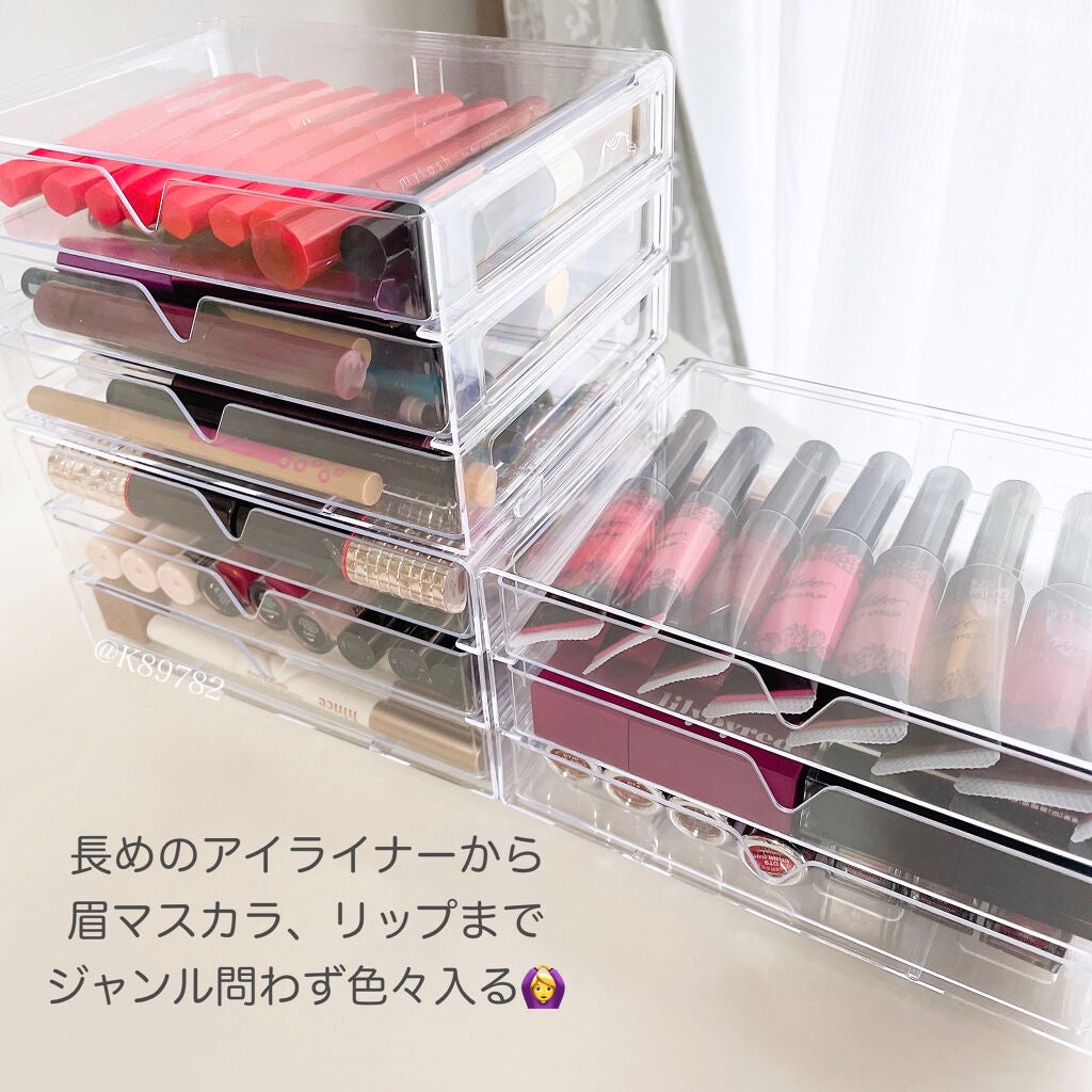 3段式クリアーケース/DAISO/その他化粧小物を使ったクチコミ(3枚目)