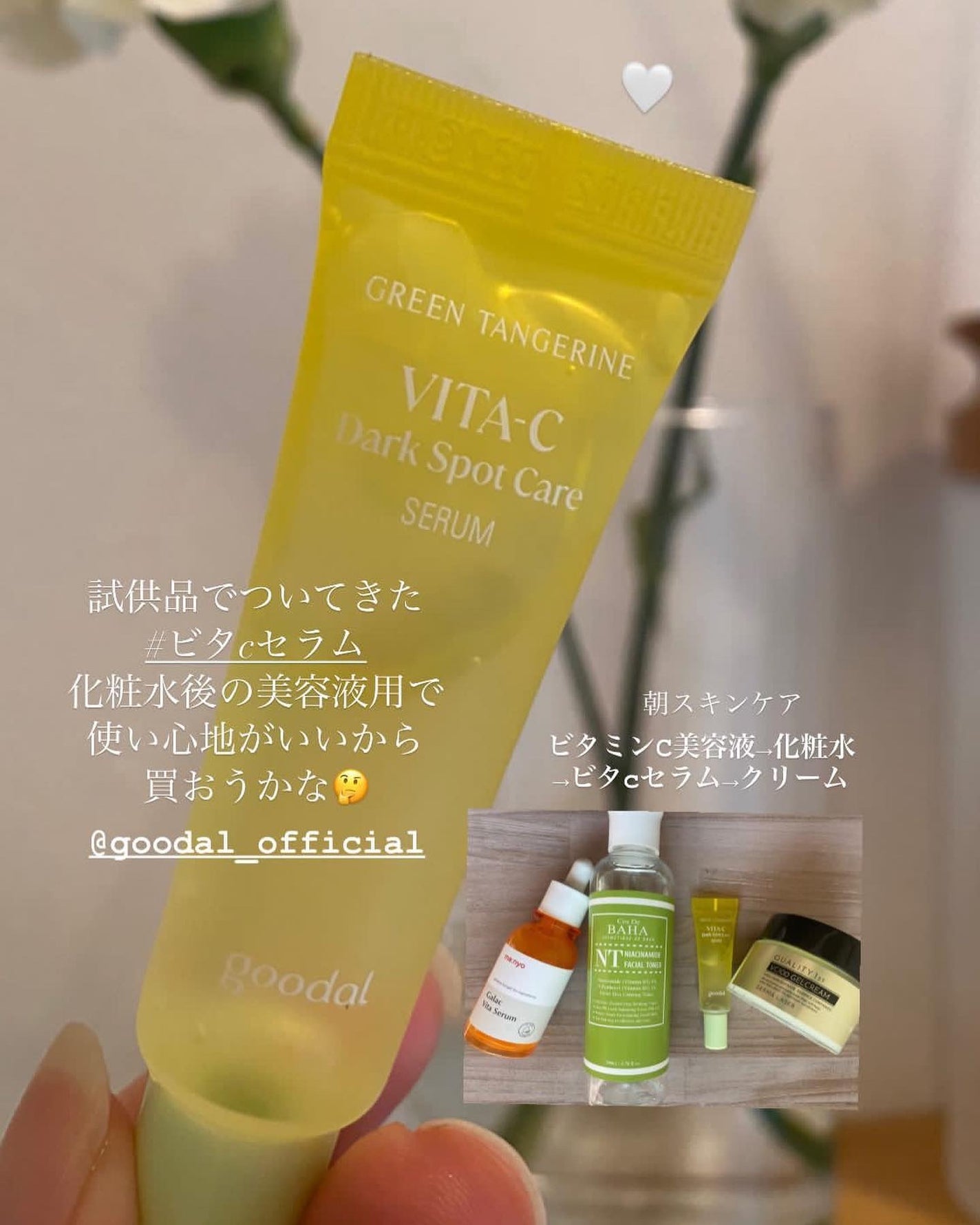 ã°ãªãŒã³ã¿ã³ãžã§ãªã³ ãã¿C ããŒã¯ã¹ãããã±ã¢ã»ã©ã /goodal/çŸå®¹æ¶²ã䜿ã£ãã¯ãã³ãïŒ3æç®ïŒ