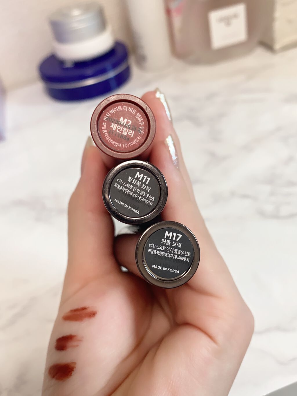 ノワール イン ザ メロウティント/MERZY/リップティントを使ったクチコミ（3枚目）