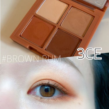 3CE MINI MULTI EYE COLOR PALETTE #BROWN RUM/3CE/アイシャドウパレットを使ったクチコミ（1枚目）