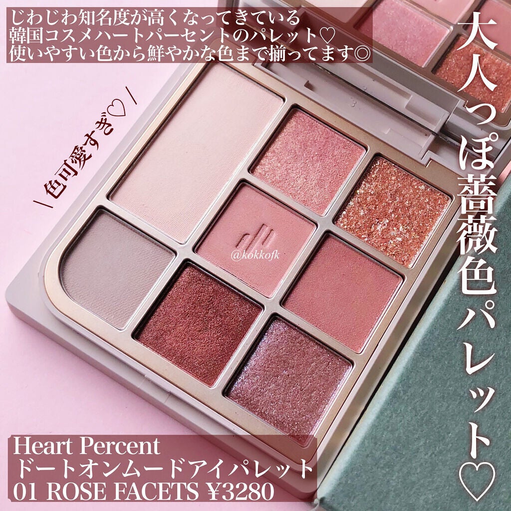 ドットオンムードアイパレット/Heart Percent/アイシャドウパレットを使ったクチコミ(2枚目)