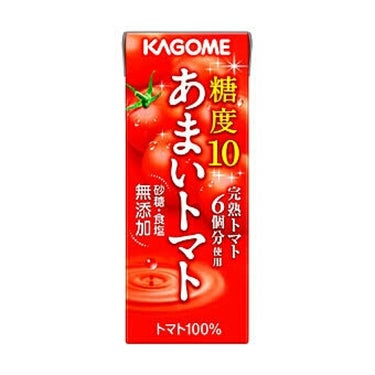 【カゴメ あまいトマト】

美白になりたいので、トマトジュースを飲み始めました！

このトマトジュースは普通のトマトジュースに比べて、どろどろしてなくて甘いので凄く飲みやすいです🍅
私はトマトジュースが