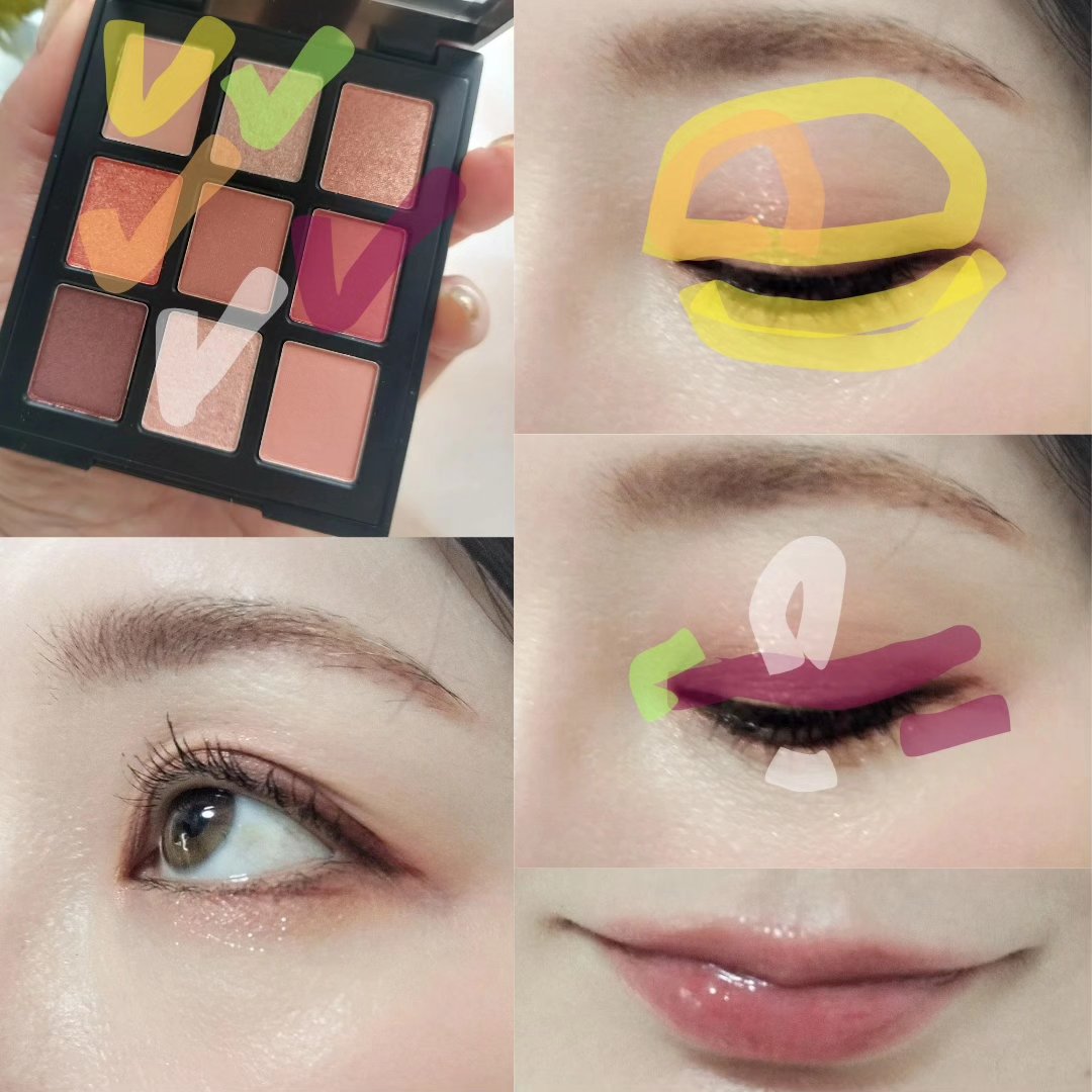 エトワルローズ 9色アイシャドウ 05 ミニョン/Étoile Rose/アイシャドウパレットを使ったクチコミ（3枚目）