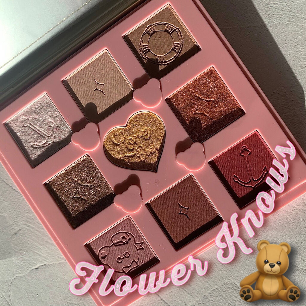 Love Bear 9色 アイシャドウパレット ストロベリーミルク/FlowerKnows/アイシャドウパレットを使ったクチコミ（1枚目）