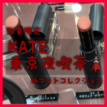 KATE スチームマットヌードリップのクチコミ「〜数量限定発売〜

マットを極めた限定コレクション #東京夜喫茶 からリップをご紹介✨


-.....」（1枚目）