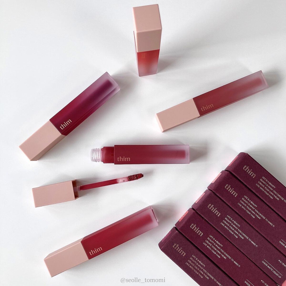 シアーマットリキッドリップ/thim/口紅を使ったクチコミ(7枚目)