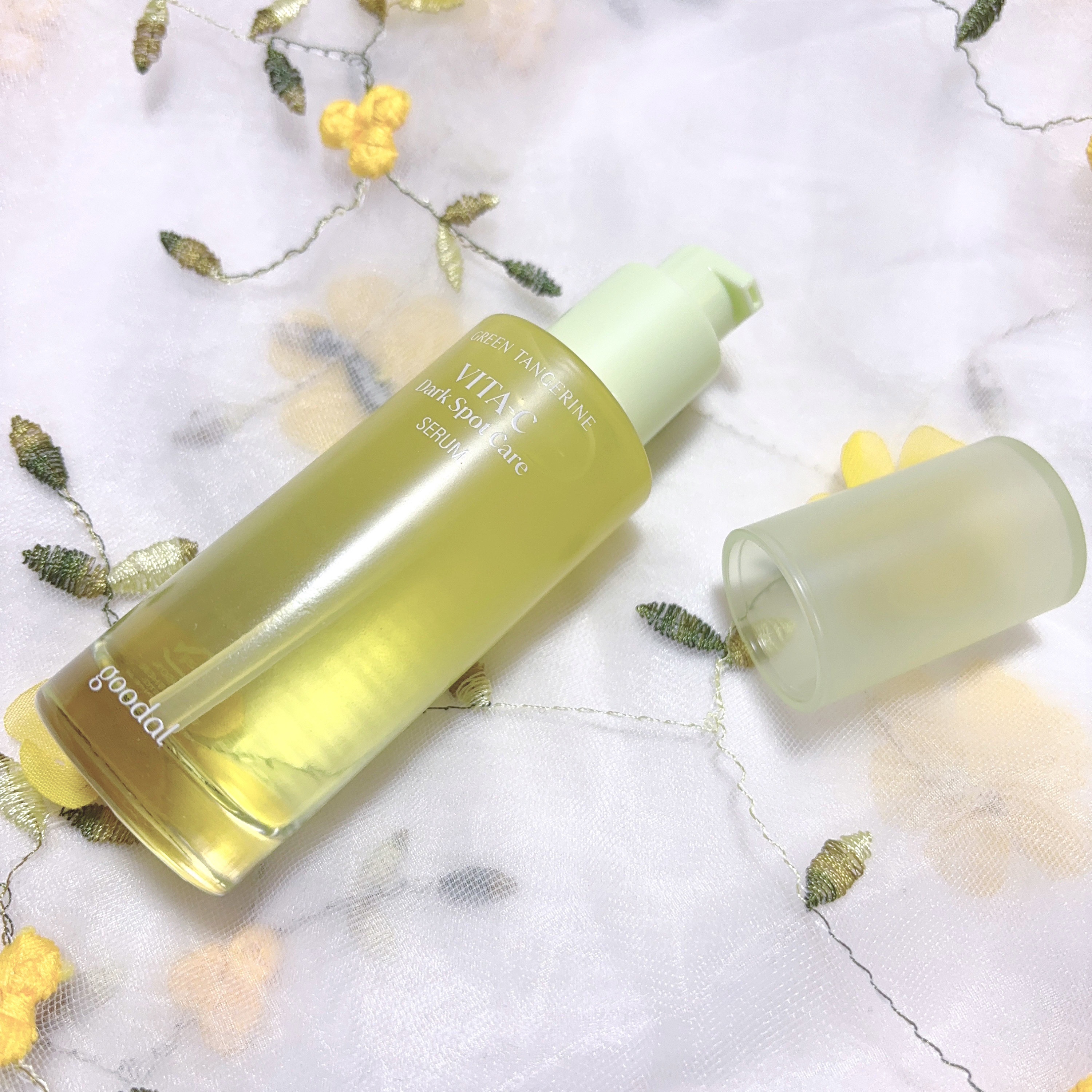 グリーンタンジェリン ビタC ダークスポットケアセラム/goodal/美容液を使ったクチコミ（2枚目）
