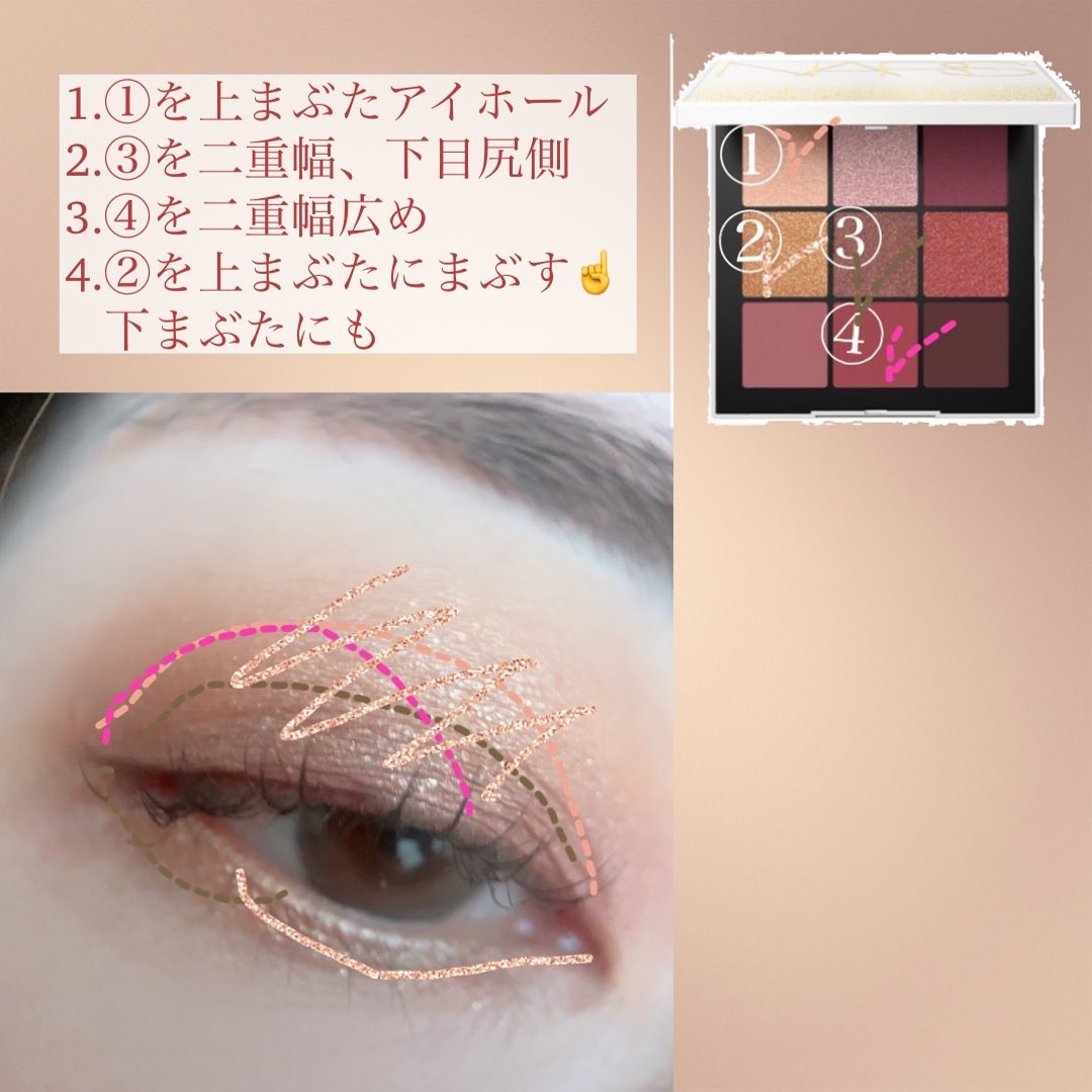 エンドレスナイツ アイシャドーパレット/NARS/アイシャドウパレットを使ったクチコミ（2枚目）