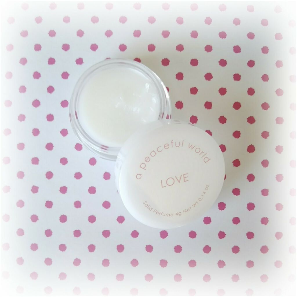 LOVE ソリッドパフューム/a peaceful world/練り香水を使ったクチコミ(1枚目)