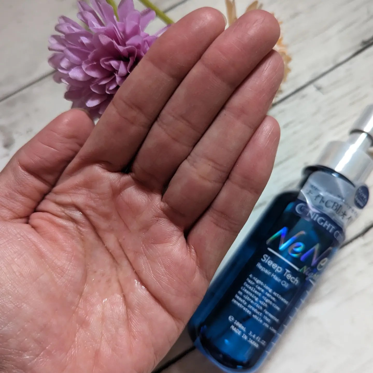 スリープテック リペア ヘアオイル/NeNe Night/ヘアオイルを使ったクチコミ（2枚目）