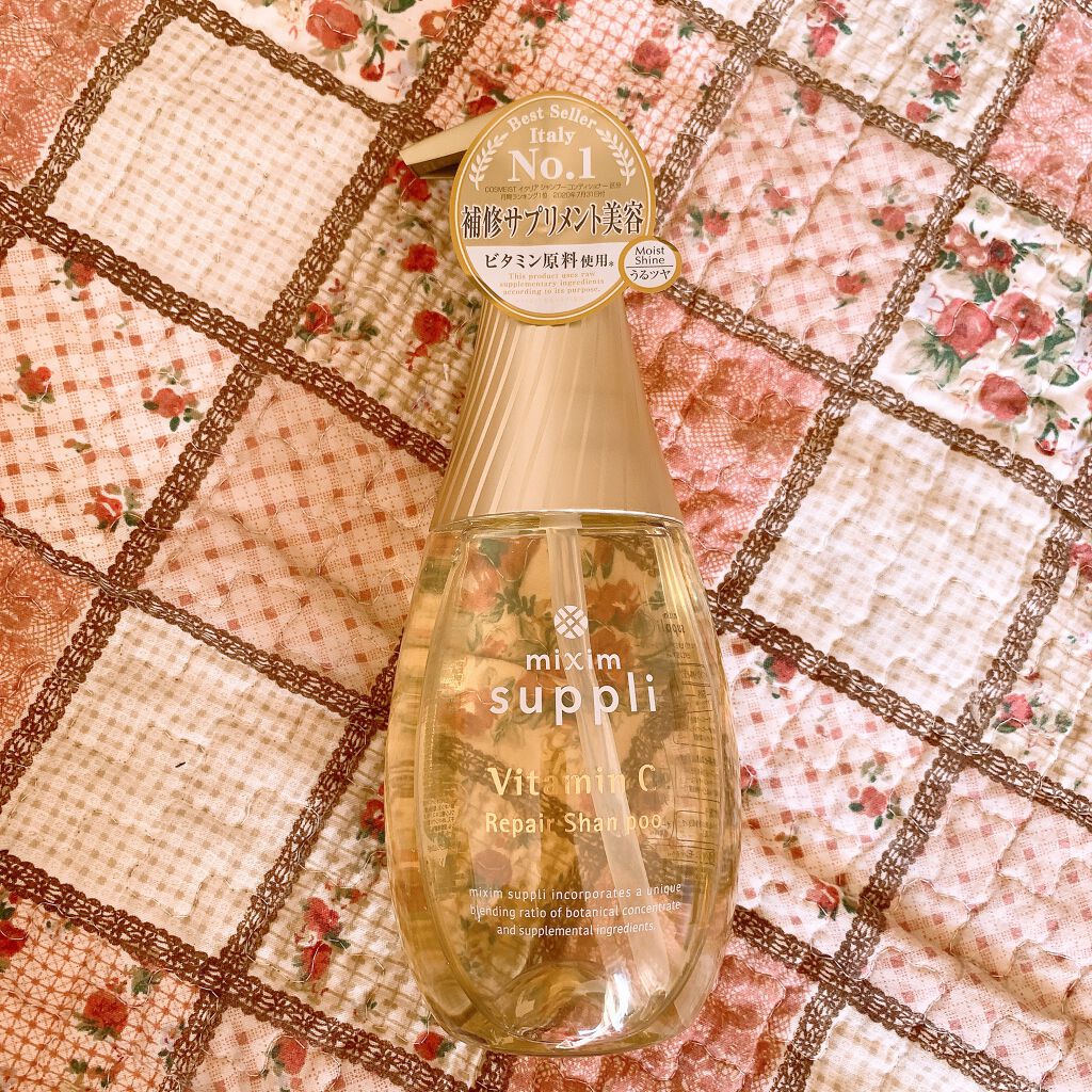 ビタミン リペアシャンプー／コラーゲン リペアヘアトリートメント シャンプー本体440ml/mixim suppli/市販シャンプーを使ったクチコミ（1枚目）