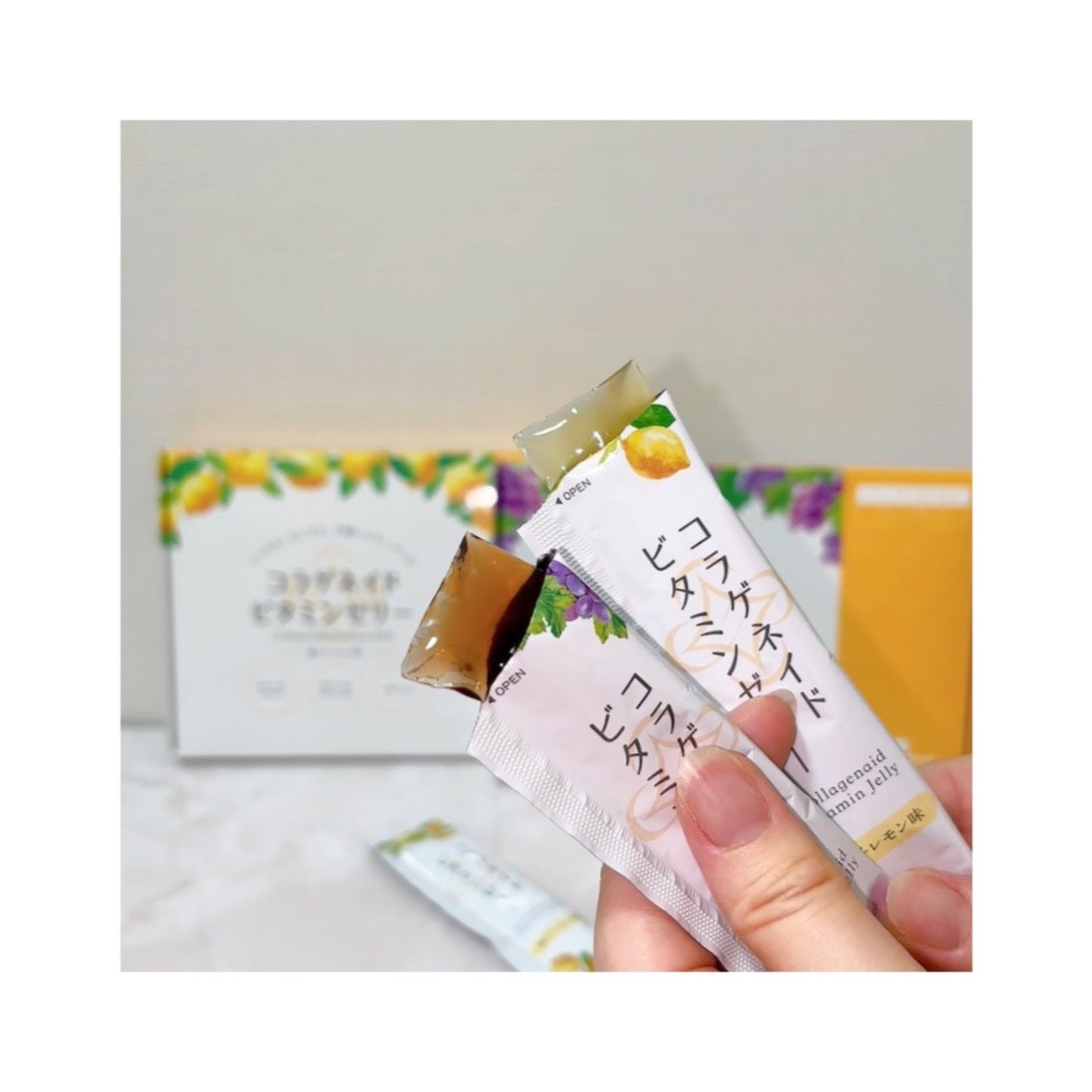 コラゲネイド ビタミンゼリー グレープ味/新田ゼラチンダイレクト/ゼリー飲料を使ったクチコミ(6枚目)