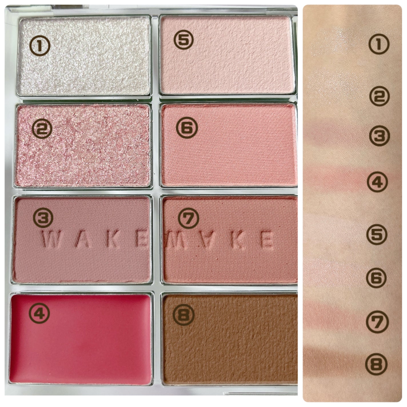 ソフトブラーリングアイパレット/wakemake/アイシャドウパレットを使ったクチコミ(3枚目)