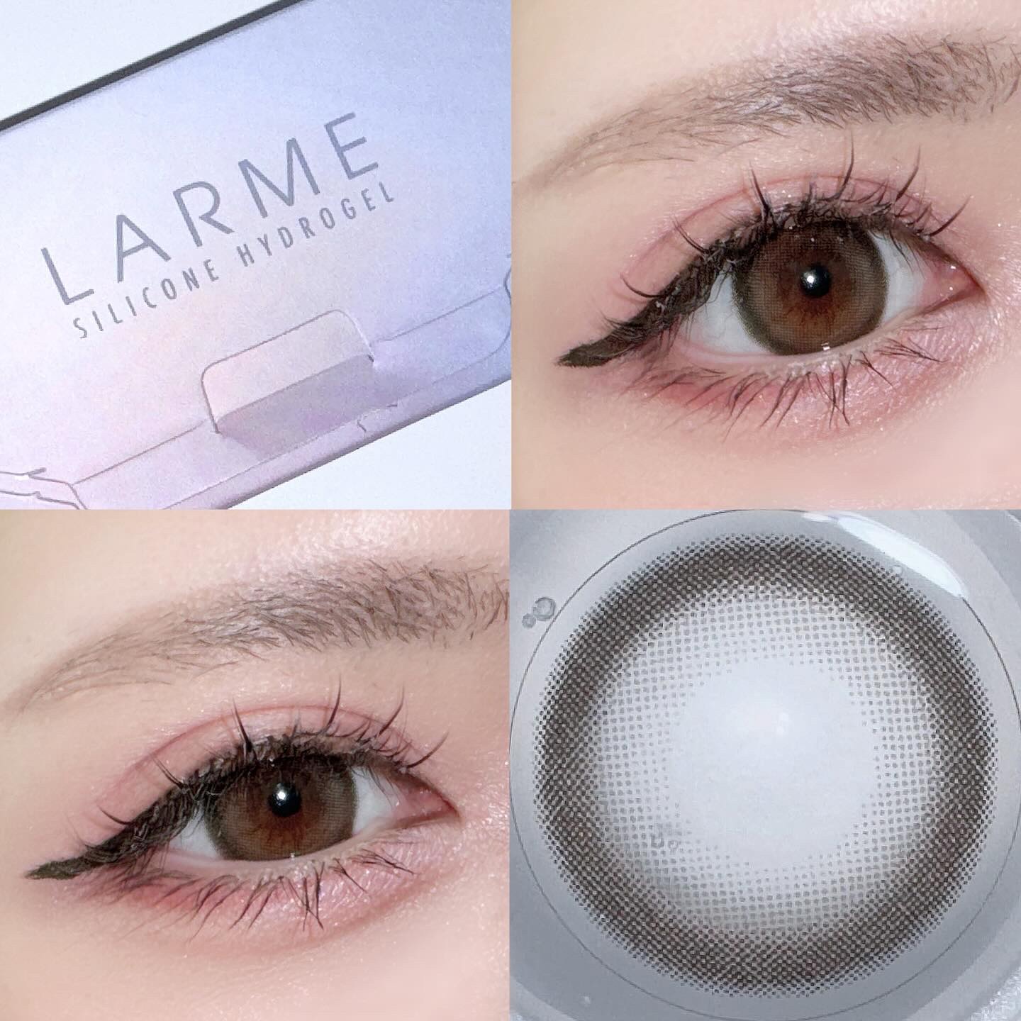 ラルム シリコーンハイドロゲル ダブルモイストUV ワンデー アイスグレーブラウン/LARME/カラーコンタクトレンズを使ったクチコミ（1枚目）