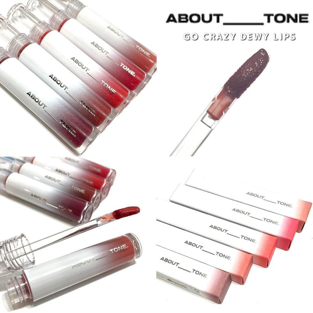 GO CRAZY DEWY LIPS/ABOUT TONE/リップグロスを使ったクチコミ(2枚目)